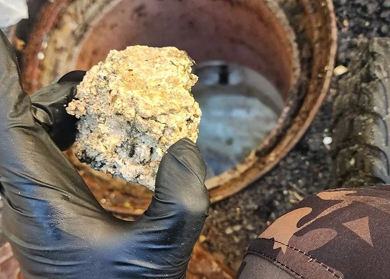 산업시설 배관에서 제거한 슬러지 자료